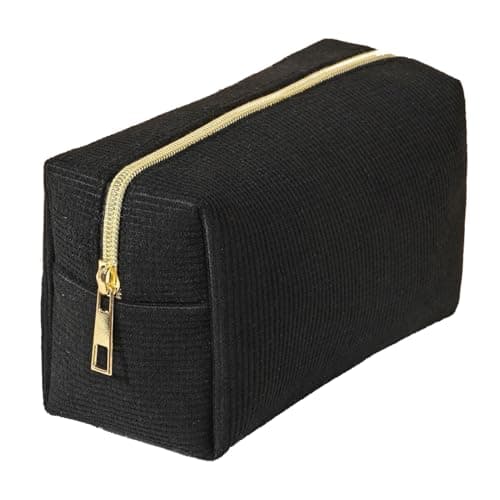 Image of FIYUK Makeup Bag Cosmetic Travel Bag Pouch Portable Storage Toiletry Bag for Women, Black