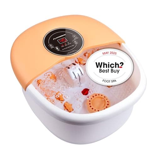 Image of Hangsun Large Foot Spa Bath Massager with Heat Bubbles Massage FM660 Heater Temperature Control, Massage Rollers, Medicine Box, Infrared for Relieve Foot Pressure