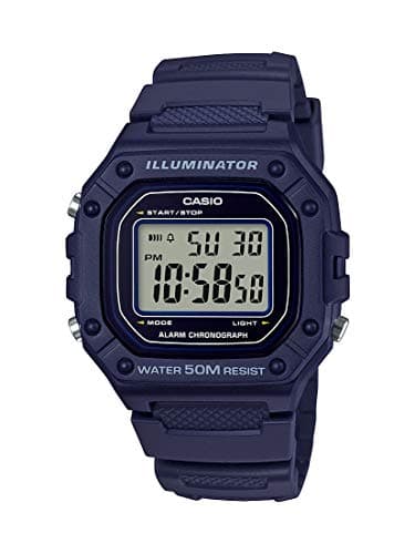 Image of Casio Men's W-218H-1AVCF Classic Digital Display Quartz Black Watch, Blue, Digital