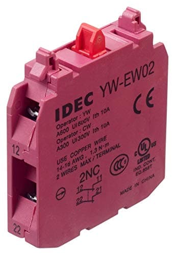 Image of IDEC Double Pole Normally Closed Contact Block Screw Terminals YW-EW02