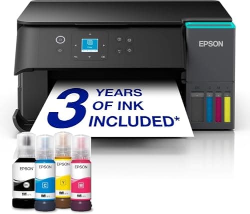 Image of Epson EcoTank ET-2950 Ink Tank Printer | Busy Home Use | Wireless | A4 | Print, Copy, Scan | 3.7cm LCD Screen | Double-Sided Printing | Includes up to 3 Years of Ink