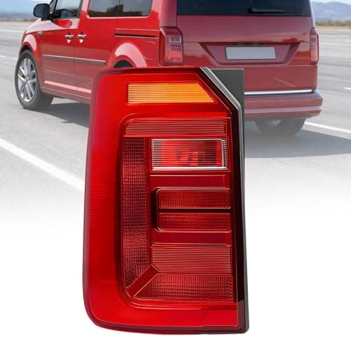 Image of Convitex Left Side Tail Lights Rear Lamps Compatible With VW Caddy IV 2016-2020 Passenger Side Taillight without Bulb