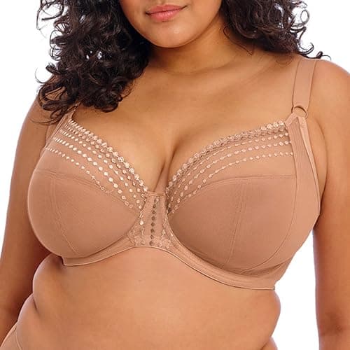 Image of Elomi Women's Plus Size Matilda Underwire Plunge Bra, Caffe Au Lait, 34G