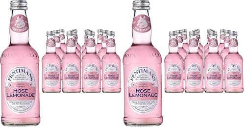 Image of Fentimans Rose Lemonade - Botanically Brewed Lemonade made with Lemon Juice - Exquisitely Crafted & Refreshing Soft Drinks - Gluten-Free and Vegan Friendly Soft Drinks - 12 x 275ml Bottles (Pack of 2)