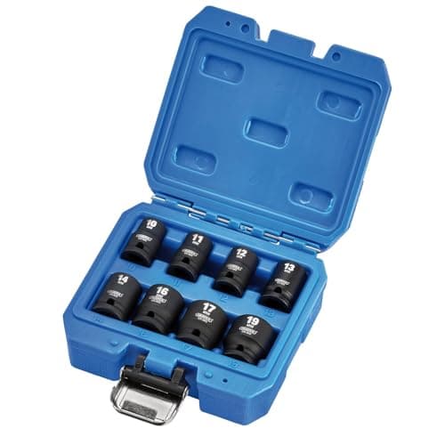 Image of Draper HI-TORQ 8pcs Metric Impact Socket Set, 3/8" Sq. Dr. - 20203-6-Point CR-MO Steel