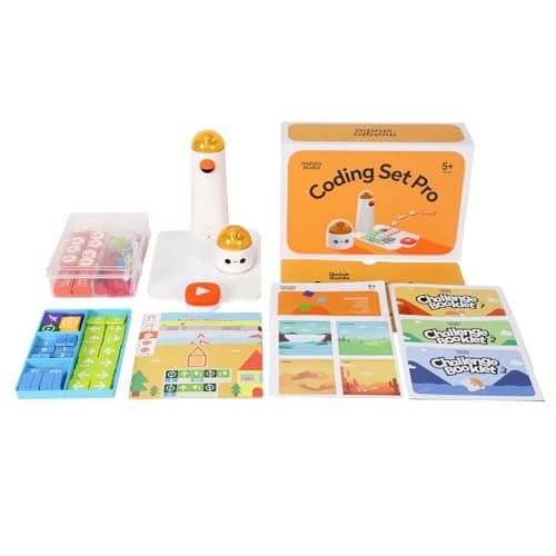 Image of MatataStudio Pro Set Coding Robot for Kids Ages 4+ Programmable Robot Toy Set for Entry-Level Physical Programming STEM Educational Learning Toy DIY-Building Blocks Electronic Robotics for Coding Game