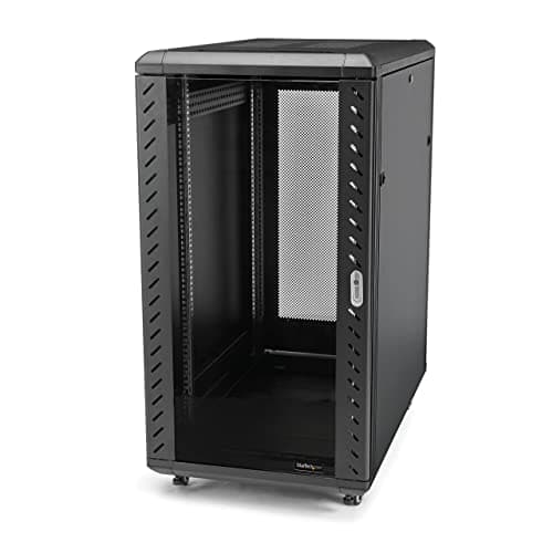 Image of StarTech.com 4-Post 22U Server Rack Cabinet, 19" Data Rack Cabinet for IT / Network Equipment, with Adjustable Mounting Rails