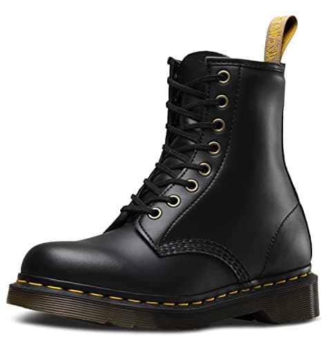 Image of Dr. Marten's Unisex Vegan 1460 Classic Boots, Black Black Felix Rub Off 001, 5 UK Men 6 UK Women