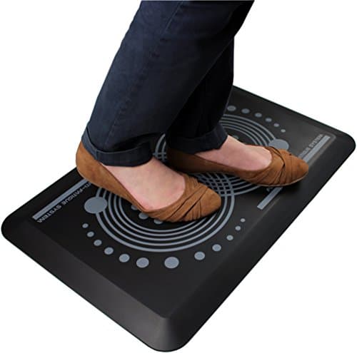 Image of Floortex AFS-TEX 2000 Carbon Black Active Anti-Fatigue Standing Desk Mat - 50 x 80cm
