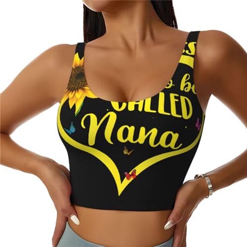 Image of Blessed to Be Called Sunflower Women's Sports Vest Running Yoga Dance Workout U-Shaped Back Removable Padding