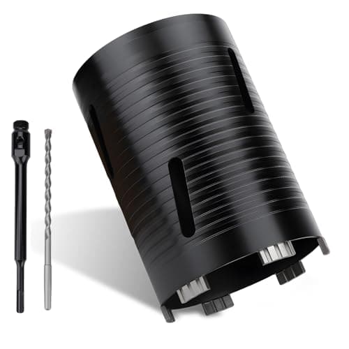 Image of MOXPIFY 127mm x 170mm Long Diamond Core Drill Bit Set with 240mm SDS Plus Shank. To Be Used In Concrete Masonry Brick Block Stone Granite.