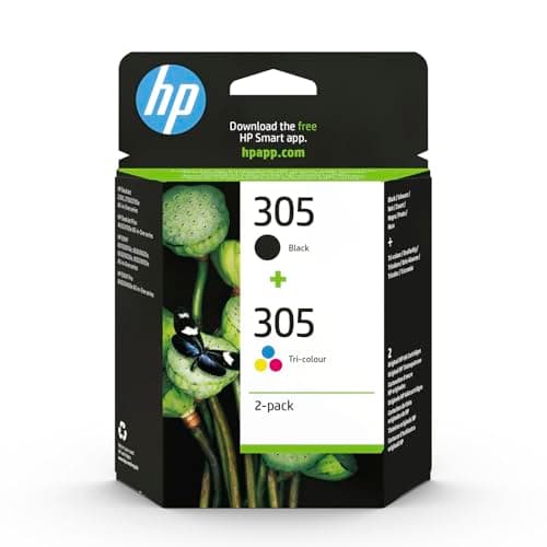 Image of HP 305 Black/Tri-color Original Ink Printer Cartridges Combo (X4D37AE) - Works with: HP DeskJet 1110/2130/3630, ENVY 4520,451X, OfficeJet 3830/3831/4650,52XX