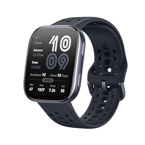 Image of Amazfit Bip 6 Smart Watch 46mm, 14 Day Battery, 1.97" AMOLED Display, GPS & Free Maps, AI, Bluetooth Call & Text, Health, Fitness & Sleep Tracker, 140+ Workout Modes, 5 ATM Water-Resistance, Black