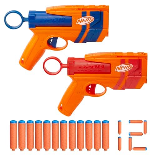 Image of Nerf 2-Pack Foam Dart Blasters with Darts, Dual Blaster Set for Head-to-Head Play, Quick-Load Action Toys With 12 Elite Darts, Great Gift For Children Aged 8+, Perfect Toys For Boys & Girls