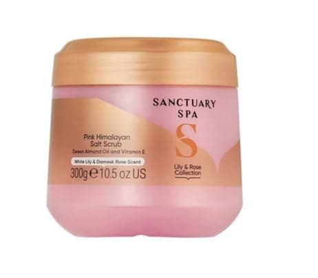Image of Sanctuary Spa Lily & Rose Himalayan Salt Scrub - Exfoliating Body Scrub for Normal to Oily Skin - Travel Size