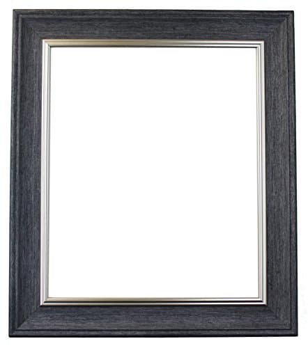 Image of FRAMES BY POST Scandi Vintage Charcoal Grey Picture Photo Frame 14 x 11 inch