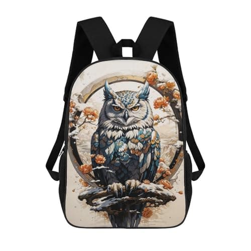 Image of sinyumoney Winter Watchful Guardian Kids' Book Bag 3D Printing School Bag Boys And Girls Cool Knapsack Casual Back Bag for School Students 17inch