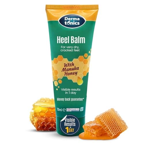 Image of Dermatonics Fast-Acting Manuka Honey Heel Balm | Nourishing Formula for Very Dry and Cracked Heels | Visible Results in Just 1 Day | Suitable for Diabetics | 70 ml