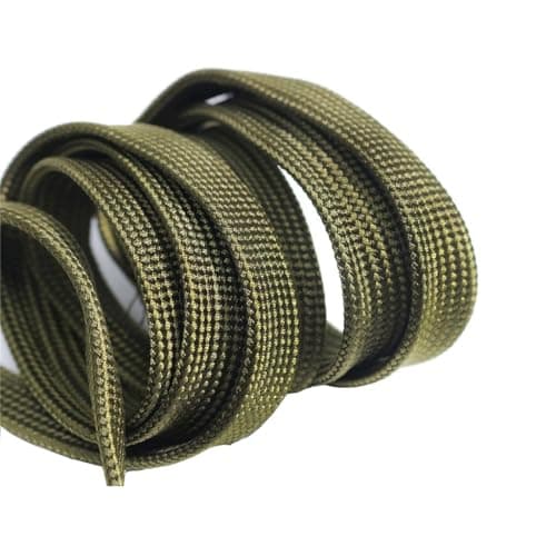 Image of ACVACV 10 Meters Green Cotton Braided Cable Sleeving, For Power Audio Wire Special Shock Absorber Sleeve Tube Sleeves Parts(20mm flat size)