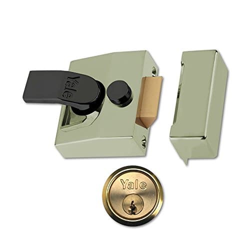 Image of YALE YAL85BLXPL B-85-BLX-PB-40-Deadlocking Nightlatch Brass Finish-High Security with Automatic Deadlock, Brasslux, 40