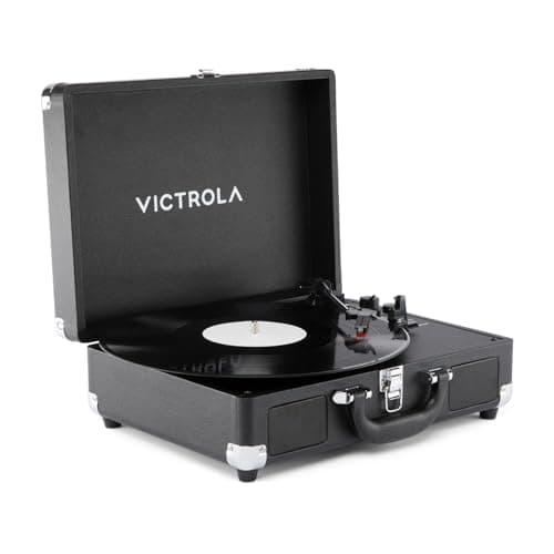 Image of Victrola Journey II (2025 Model) – Bluetooth Suitcase Record Player – Built-in Stereo Speakers with Enhanced Bass, 3-Speed turntable, Bluetooth Input and Output, RCA & Headphone Outputs (Black)