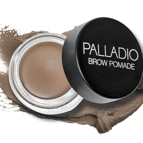 Image of Palladio Brow Pomade Waterproof, 24 Hour Wear, Smudge Proof and Sweat Resistant Formula, Super Creamy Formula Glides on And Helps to Fill in Brows for a Dramatic, Defined, Flawless Look (Taupe)