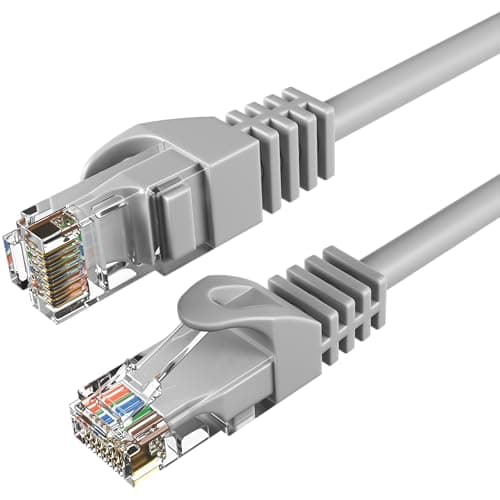 Image of Cables Direct Online Cat6 0.5M Network Ethernet Patch Cable, 550Mhz Internet Wire, Compatible with PC, Laptop, Modem, Router, TVs, Printer Cord, Consoles for Home and Office, Gray