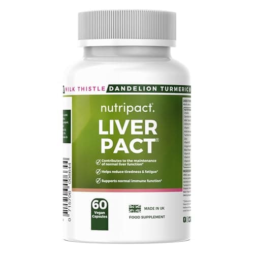 Image of Milk Thistle Liver Support Supplement – Liver Pact 14-in-1 High Strength Complex with Artichoke Extract, Dandelion Root, Choline & Turmeric – 80% Silymarin – 60 Vegan Capsules