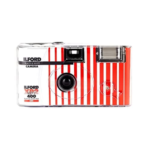 Image of Ilford XP2 Super Single Use Camera with Flash (27 Exposures) black and white film CAT1174186