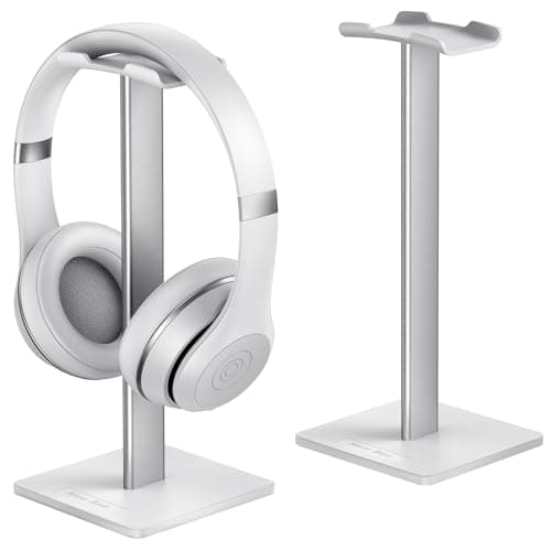 Image of New Bee Headphone Stand Headset Stand Headphone Holder Universal Aluminum Gaming Headset Holder Earphone Display Earbuds Mount For All Headphones (White)