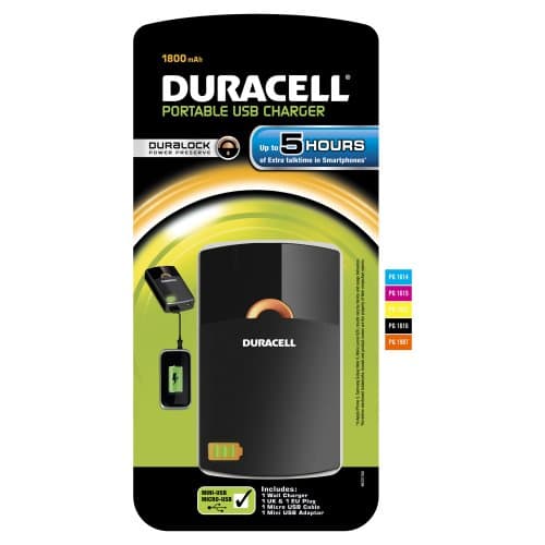 Image of Duracell 5 Hour Mobile Phone and MP3 Portable USB Charger