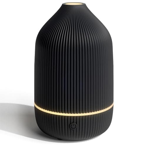 Image of SALUBRITO Essential Oil Diffuser, 100ml Ultrasonic Aroma Diffuser for Essential Oil with Auto Shut-Off, 7 Colour LED Lights, Cool Mist Humidifier for Home, Office, Bedroom, Black
