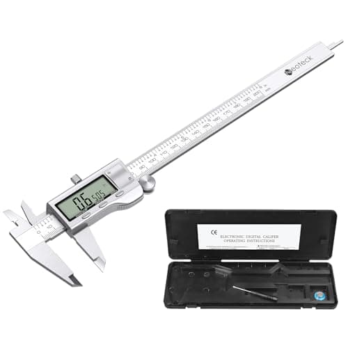Image of Neoteck Digital Vernier Caliper Stainless Steel Electronic Caliper Fractions/Inch/Metric Conversion Measuring Tool for Length Width Depth Inner Diameter Outer Diameter (200 mm/ 8 Inch)