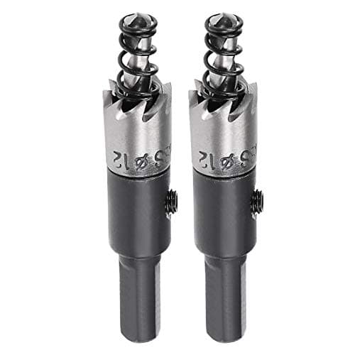 Image of sourcingmap 2 Pcs 12mm High Speed Steel HSS Drill Bit Hole Saw Cutter for Metal Alloy Wood