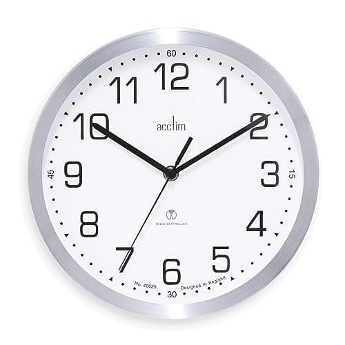 Image of Acctim 74337 Mason Radio Controlled Wall Clock, Silver