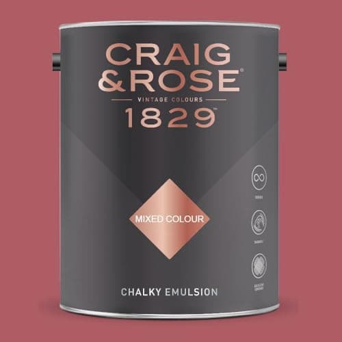 Image of Paint Stop CRAIG & ROSE 1829 CHALKY EMULSION PERSIAN ROSE 5L