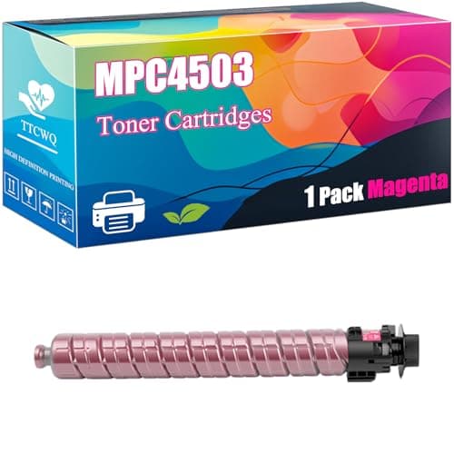 Image of MPC4503 Toner Cartridges Compatible for Ricoh MP C6003ZSP MP C4503ZASP MP C5503ZASP MP C4503ZSP MP C5503ZSP Printers, High Yield 43000 Pages, Clear Printing with Chip (Magenta)