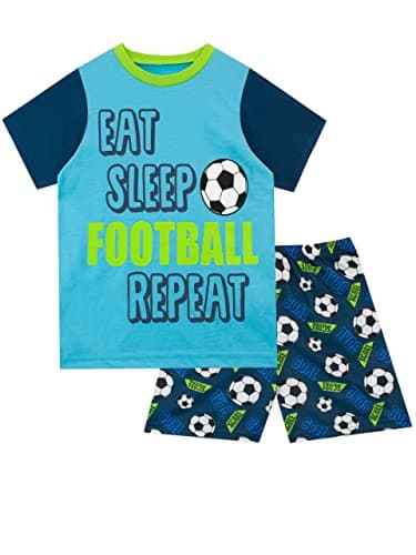 Image of Harry Bear Boys Short Pyjamas Football Blue 9-10 Years