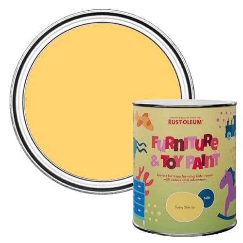 Image of Rust-Oleum Yellow Furniture & Toy Paint in Satin Finish - Sunny Side Up 750ml