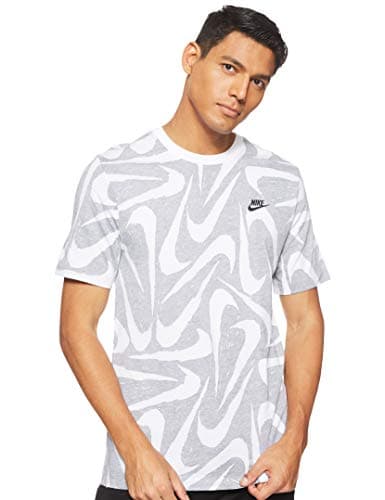 Image of Nike Nsw Hand Drawn Aop Ss Tee T-Shirt - Black (White 10a), M