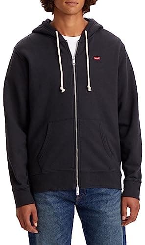 Image of Levi's Men's Zip Up Sweatshirt, Caviar, XXL