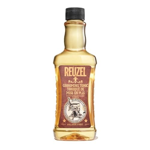 Image of Reuzel Grooming Tonic - Pro Oil Treatment For Men With Organic And Natural Ingredients - Pure, Vegan Serum That Gives Hair Essential Strength And Moisture - Apple Peppermint Fragrance - 11.83 oz