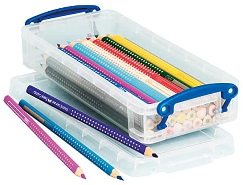 Image of Really Useful Plastic Storage Box 0.55 Litre Clear (Pack of 10)