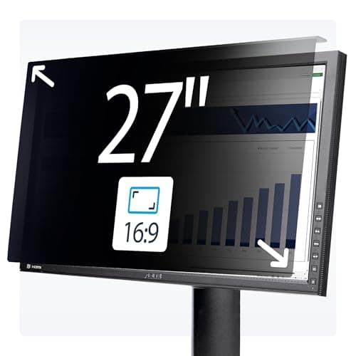 Image of StarTech.com 27-inch 16:9 Computer Monitor Privacy Screen, Hanging Acrylic Filter, Monitor Screen Protector, +/- 30 Deg.