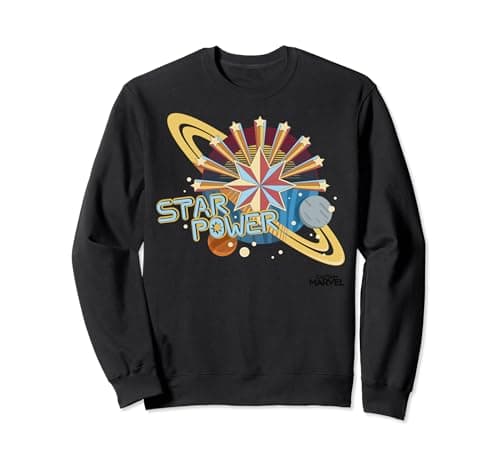 Image of Captain Marvel Star Power Retro Style Sweatshirt