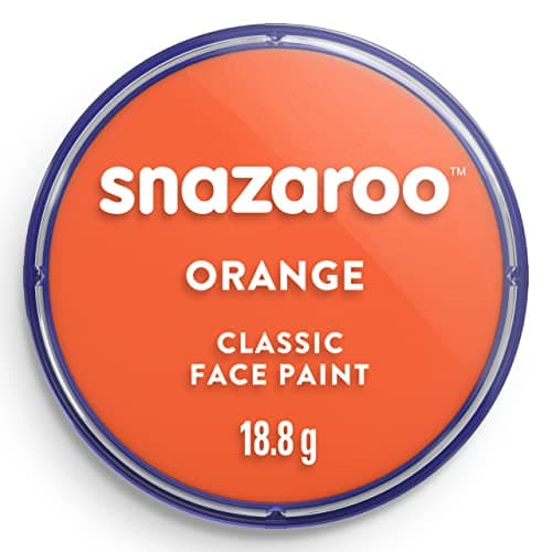 Image of Snazaroo Classic Face and Body Paint for Kids and Adults, Orange Colour, Water Based, Easily Washable, Non-Toxic, Makeup, Body Painting for Parties, for Ages 3+