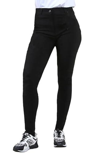 Image of UC Skinny Black Trousers Women UK 6-14, Stretchy Ladies Work Trousers with Pockets High Waisted Casual Pants
