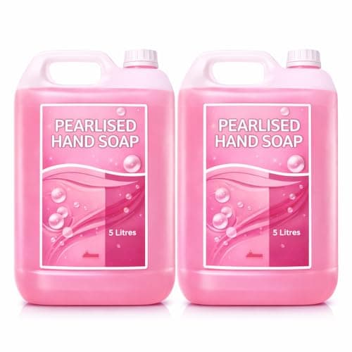 Image of Pink Pearlised Hand Soap 5L - Professional Liquid Hand Wash Refill, Moisturising & Creamy Lather, Bulk Soap for Offices, Hospitality & Public Washrooms (5L, 2 Pack)
