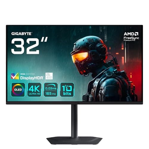Image of Gigabyte MO32U 31.5" OLED 4K UHD Gaming Monitor - 3840 x 2160, 165Hz, 0.03ms, 250 cd/m², Display HDR True Black 400, HDMI 2.1, DisplayPort 1.4