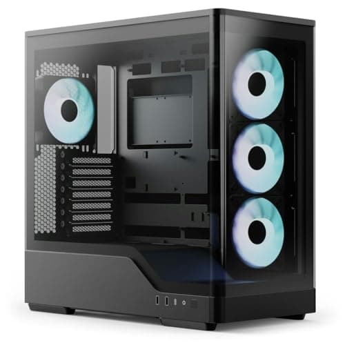 Image of AeroCool P500A-BK V1 Medium Tower Computer Case Black